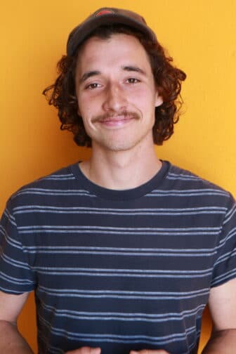 Griffin in striped shirt
