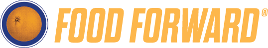 A logo of an Orange with the text Food Forward written in gold.