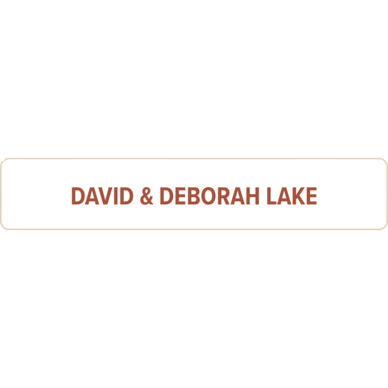 logo/wordmark for deborah and david lake.